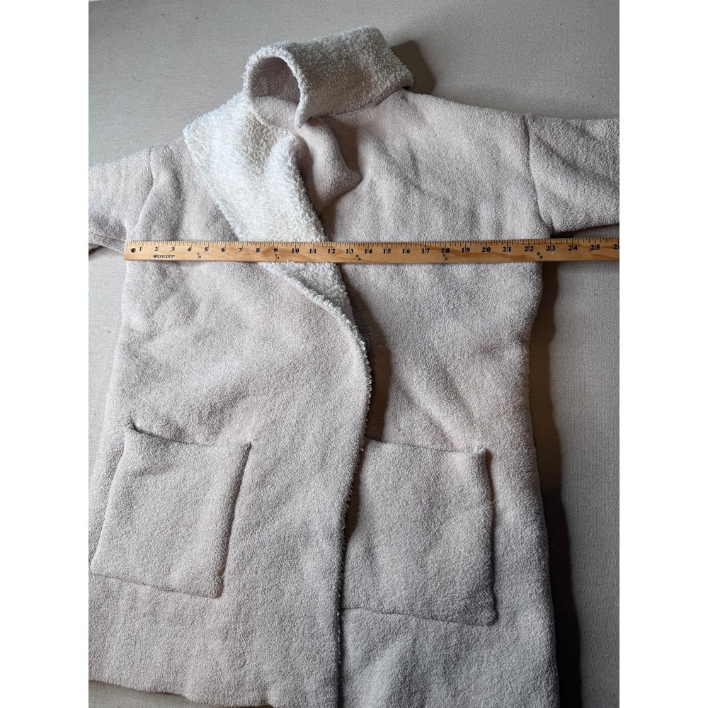 Barefoot Dreams CozyChic Cream Open Front Cardigan Shawl Collar Small - Picture 4 of 7